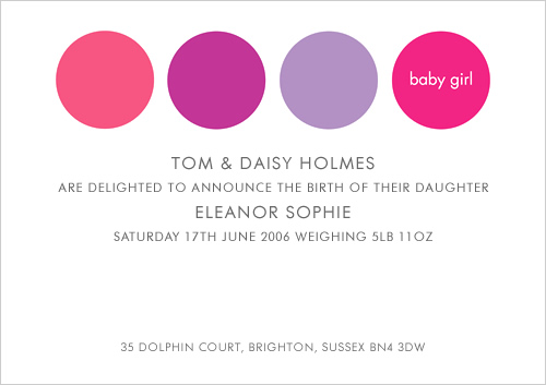 birth announcement