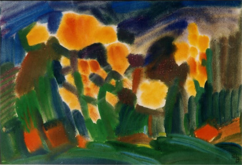 Dans fantastic-acuarela-50x35cm-semnat-1975