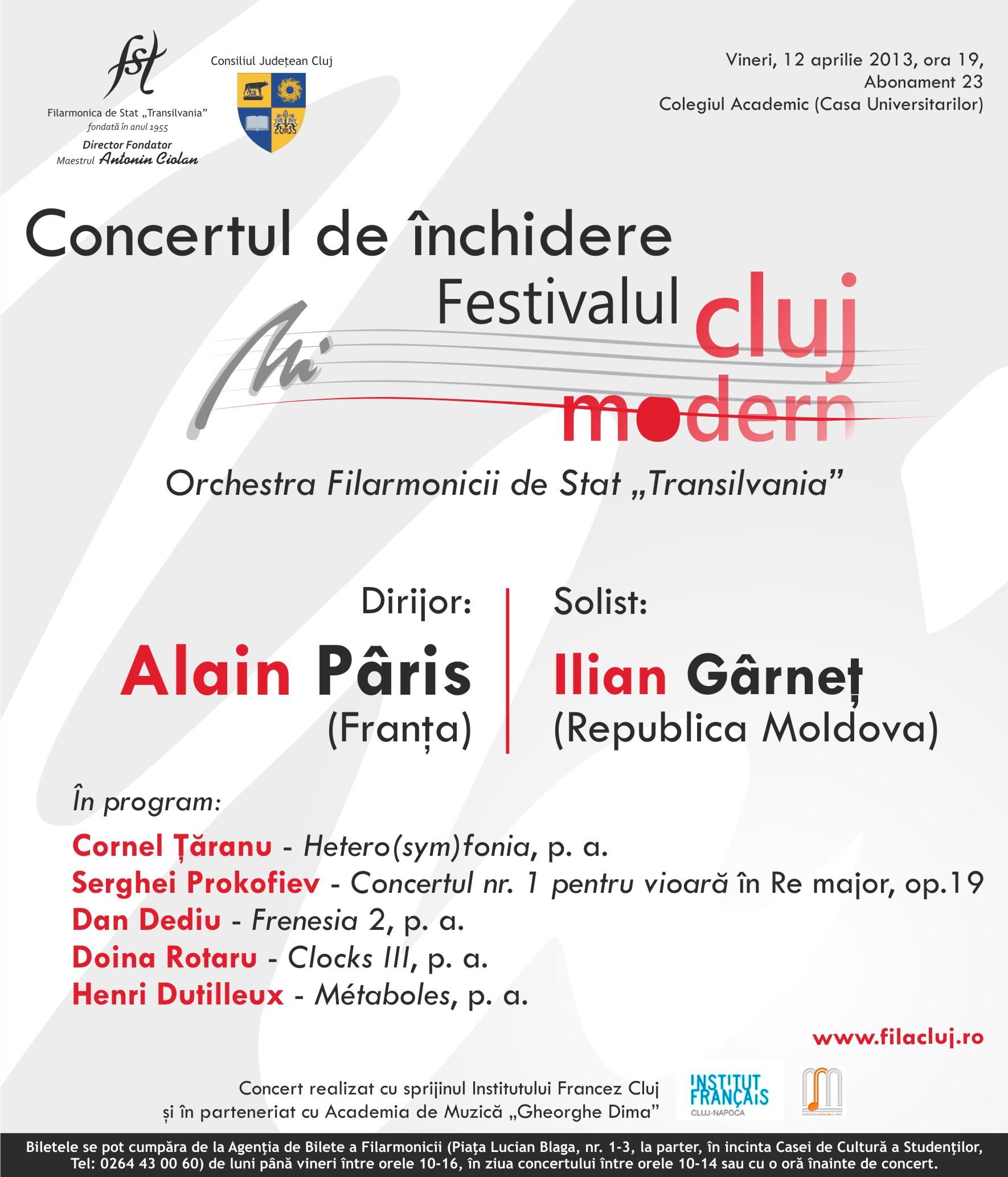 Concert Festivalul Cluj Modern-12 apr. 2013