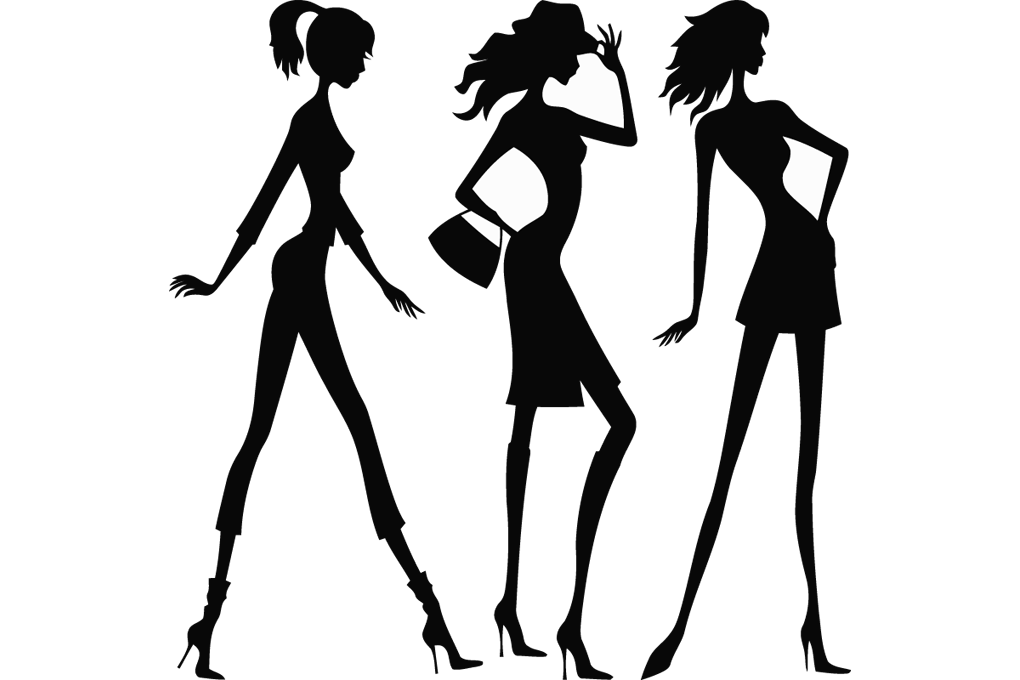 Three-Women-Silhouettes-Vector-Image