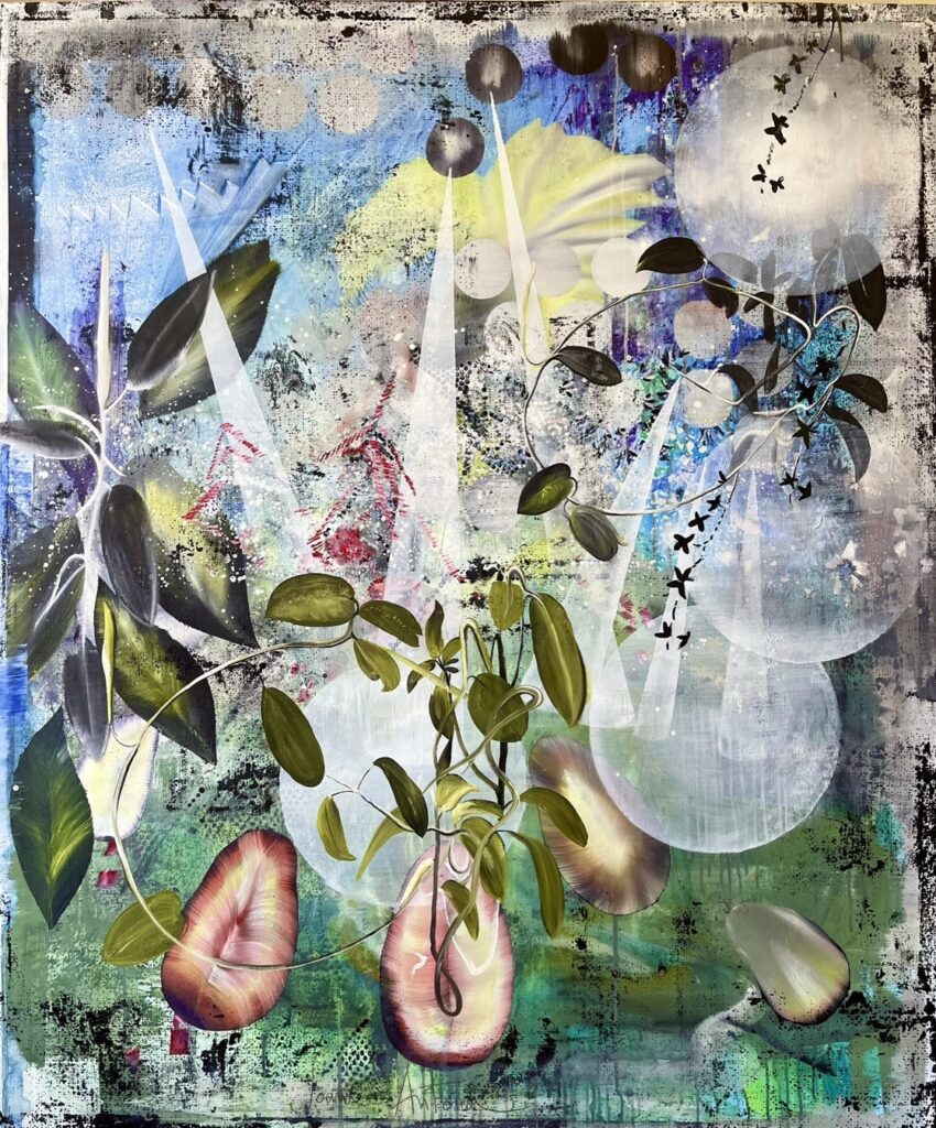 Ioana Antoniu, Anatomia nostalgiei, ulei pe pânză, 120x100 cm, 2023