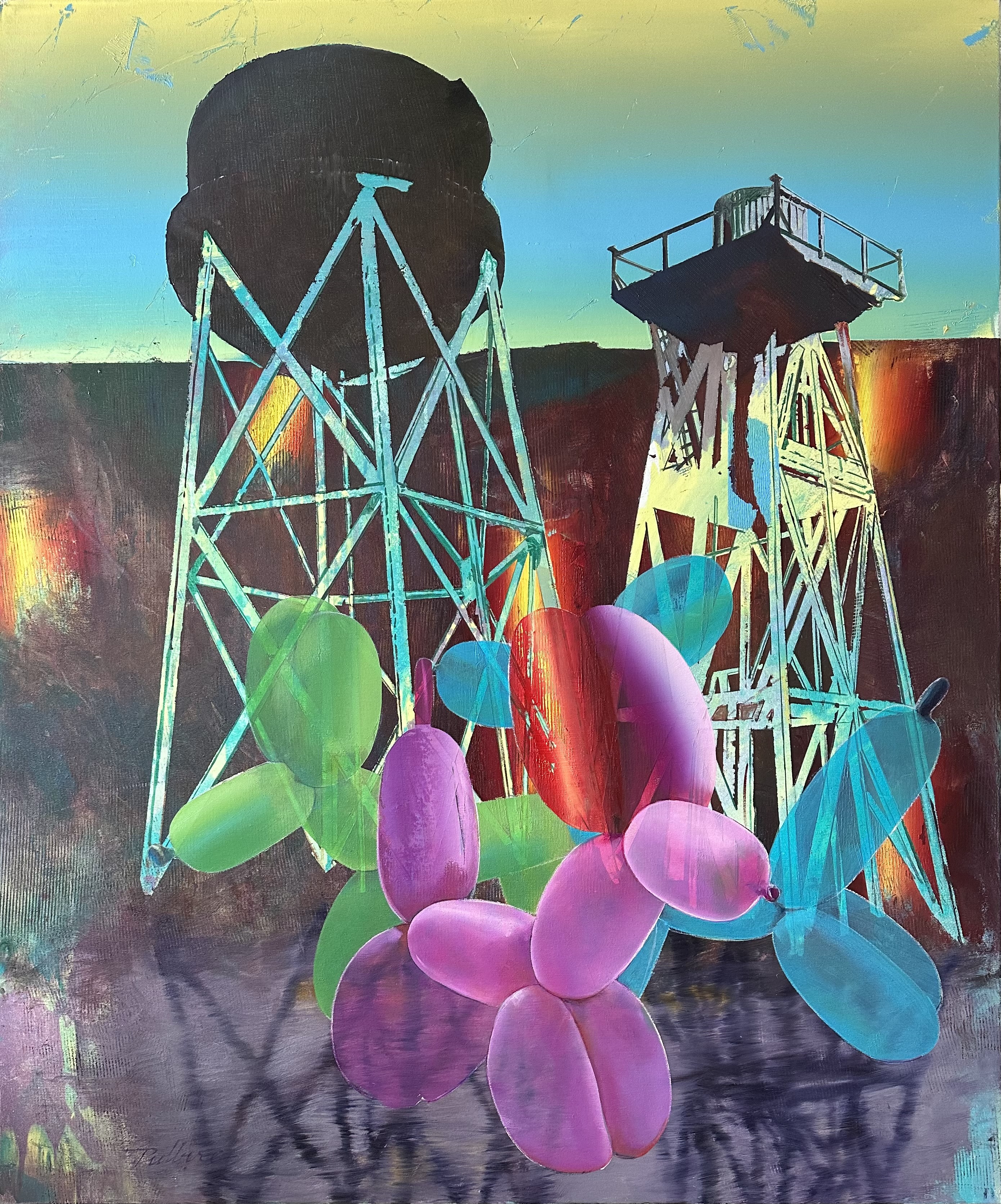 Radu Pulbere, Paparude, ulei pe pânză, 120x100 cm,2023